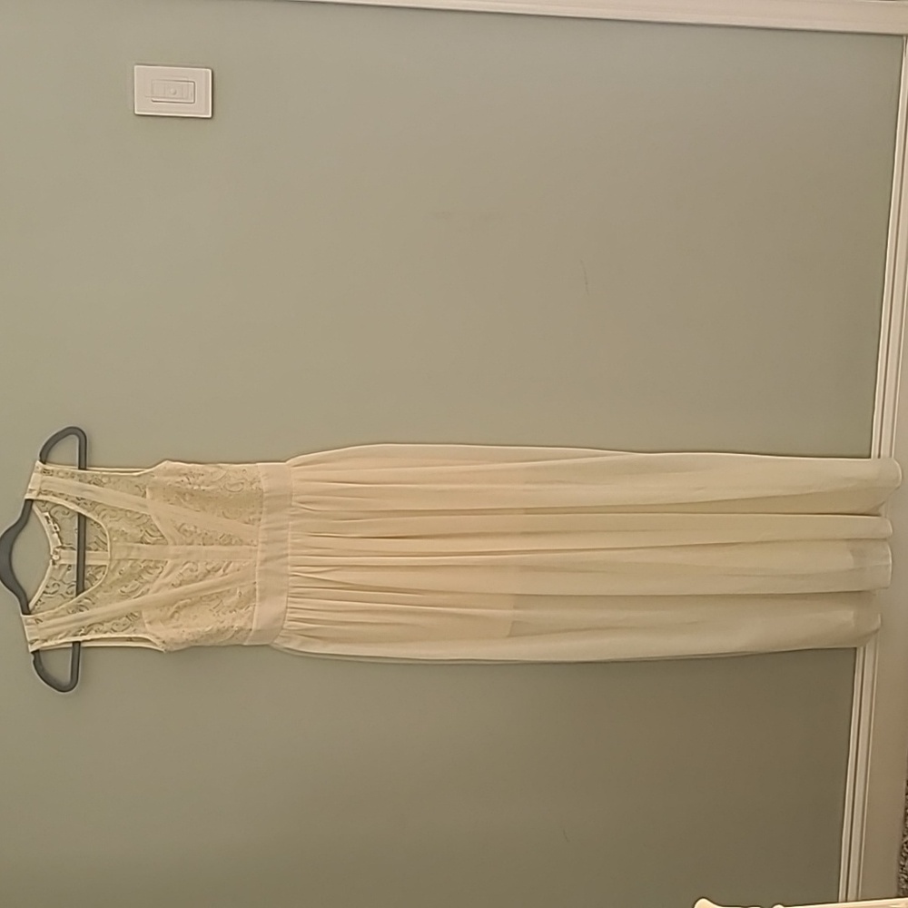 Cream Maxi With Gold Accents